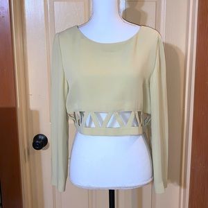 💕3/$20! Vintage cropped cutout long sleeve top